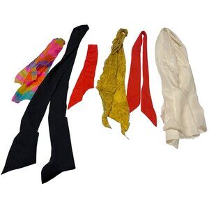 Random LOT of 6 VINTAGE Lightweight Women's Scarves Multicolored Sizes S/M
